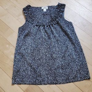 Loft Black & White Sleeveless Top